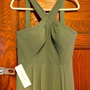 Azazie size 12 nwt eucalyptus bridesmaid dress